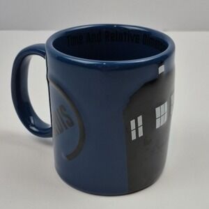 Doctor Who TARDIS 3D Effect 12oz Deep Blue Coffee Mug‎ Bigger On The Inside Zeon
